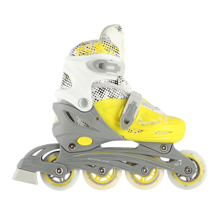 4in1 (rullaluistimet) NILS EXTREME NH18331, keltainen, (35-38 cm)