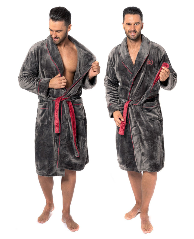 Roger Grey Red XL miesten kylpytakki