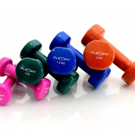 Vinyylikäsipainot 2 x 1,5 kg sininen Flexifit – Sininen