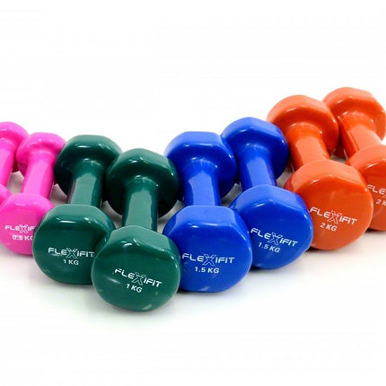 Vinyylikäsipainot 2 x 1,5 kg sininen Flexifit – Sininen