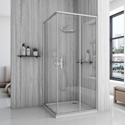 Rea City suihkukaappi 90x90 Nickel Brush