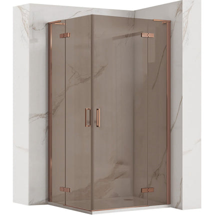 REA Hugo Double suihkukaappi 100x100 Copper Brush – Kupari