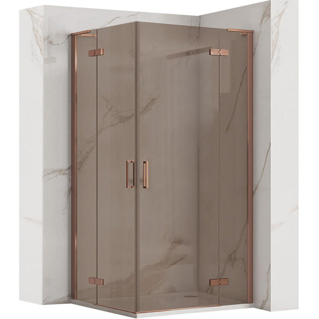 REA Hugo Double suihkukaappi 100x100 Copper Brush – Kupari