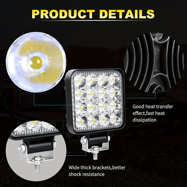 LED-työvalo  2/4 kpl – ultrakapea 12/24V