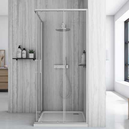 Rea City suihkukaappi 90x90 Nickel Brush