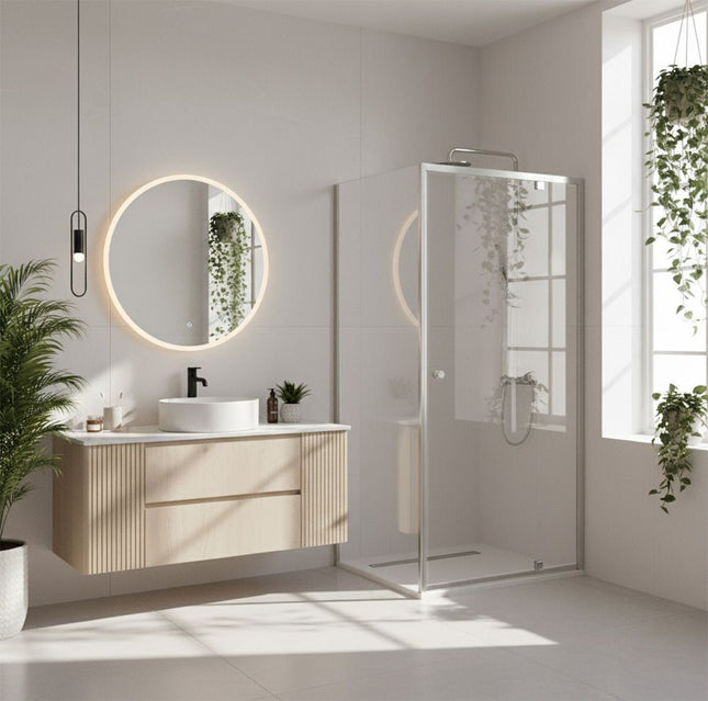 Rea suihkukaappi Rea Primo Swing 90x100 Chrome – Kromi
