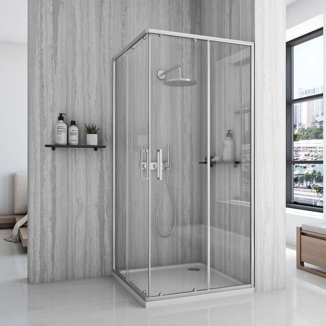Rea City suihkukaappi 90x90 Nickel Brush
