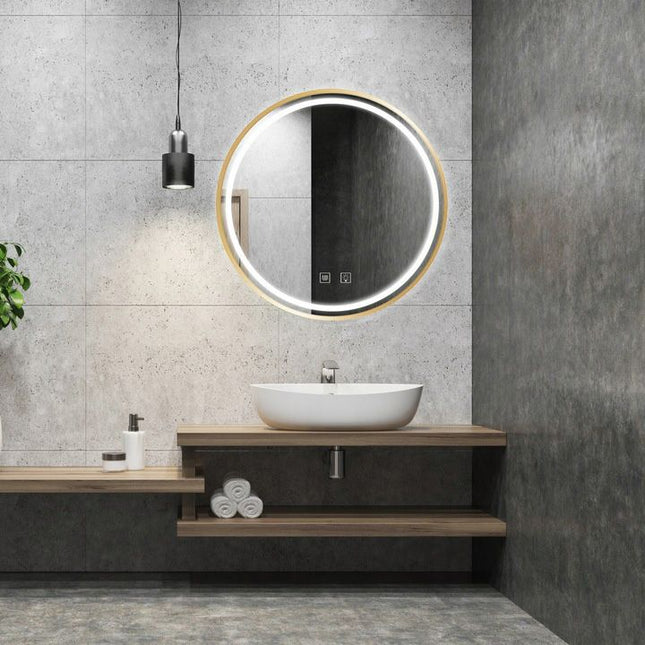 LED SEINÄPEILI 70cm MMJ BRUSH GOLD – Kulta