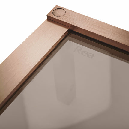 REA Hugo Double suihkukaappi 100x100 Copper Brush – Kupari