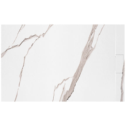 Basaltti CARRARA WHITE suihkuallas 90x120 – Valkoinen