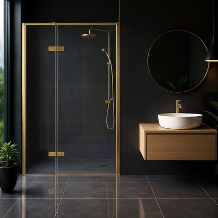 Suihku ovi Rea Atlas 120 Brush Gold – Kulta