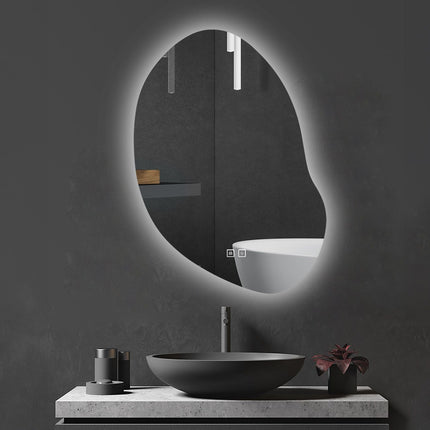 LED SEINÄPEILI 80x60cm CLOUD C – Musta