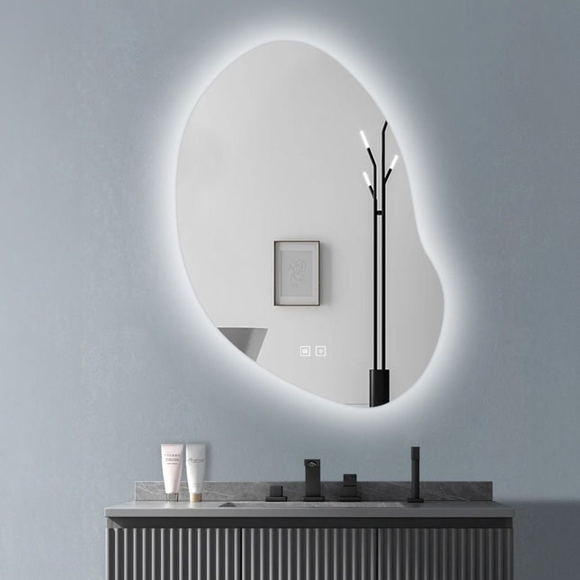 LED SEINÄPEILI 80x60cm CLOUD C – Musta