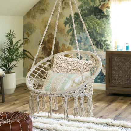Setti Boho keinu nojatuoli GL078 + tyyny 322147 Ecru