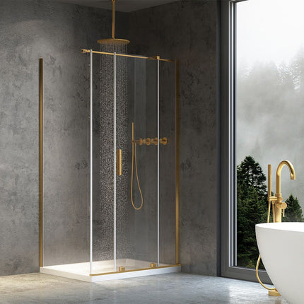 REA suihkukaappi Montana Gold Brush 130x100 – Kulta
