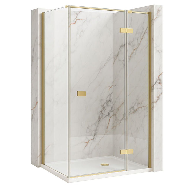 Rea suihkukaappi Rea Atlas 100x90 Brush Gold – Kulta