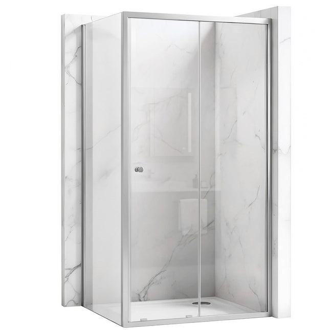 Rea suihkukaappi Rea Primo Slide 100x80 Chrome – Kromi