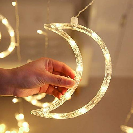 Joulukuusen valot LED-verho tähdet/kuut 3m