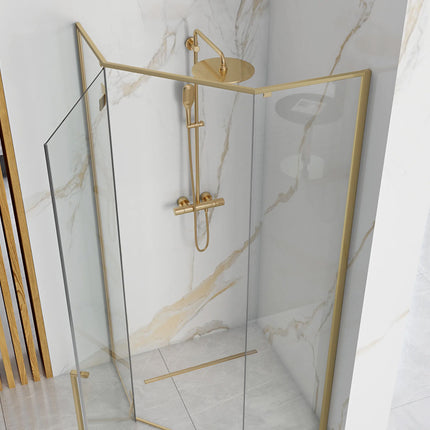 Rea suihkukaappi DIAMOND 90x90 BRUSH GOLD