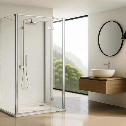 Rea suihkukaappi Rea Atlas 100x90 Chrome – Kromi