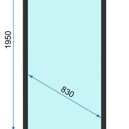 Rapid Slide Black seinään kiinnitettävä suihkukaappi