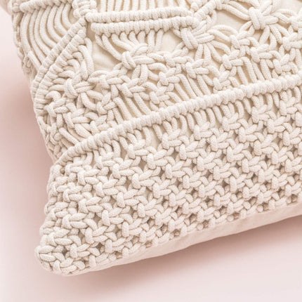 BOHO MACRAME SEINÄKORISTE SISUSTUSSETTI + ECRU TYYNY