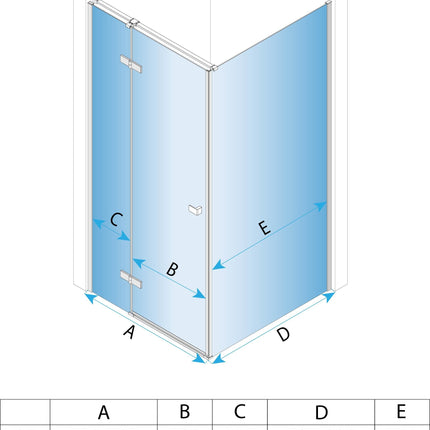 Rea suihkukaappi Rea Atlas 80x80 Chrome – Kromi
