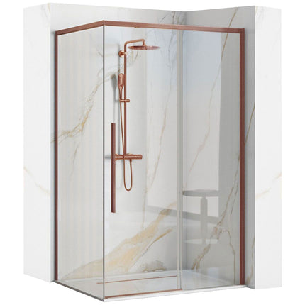 SOLAR Copper Brush suihkukaappi 100x80 – Kupari