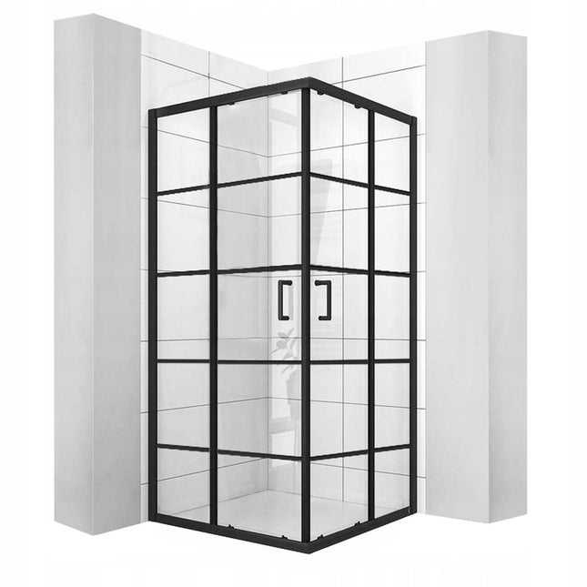 Calani BLACK suihkukaappi 90x90 LIUKKUVA DELTA – Musta