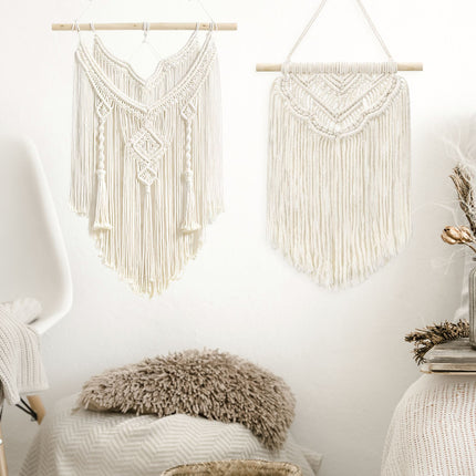 BOHO MACRAME SEINÄKORISTE SISUSTUSSETTI + ECRU MACRAME