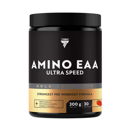 Aminohappo TREC GOLD CORE LINE AMINO EAA HIGH SPEED MANSIKA 300 g