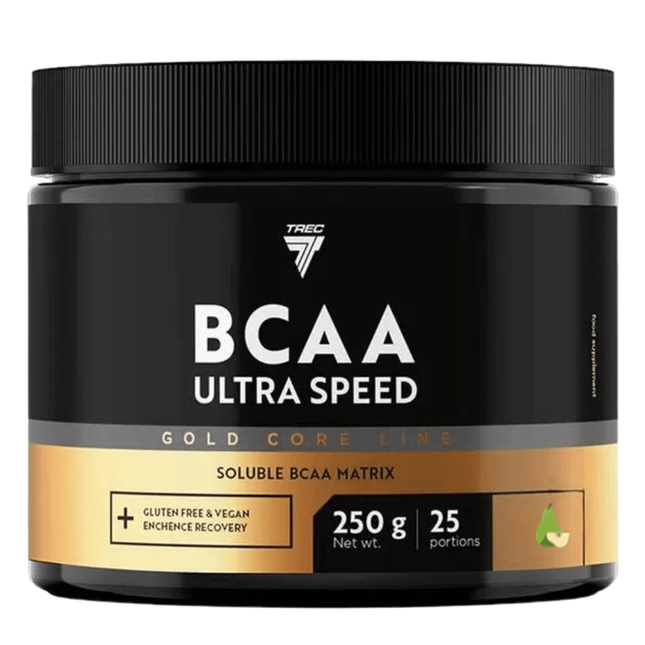Aminohappo TREC GOLD CORE LINE BCAA ULTRA SPEED PEAR 250 g