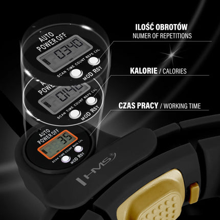 Hulavanne magneetilla, painolla ja lukijalla HMS HHM13, musta-kulta