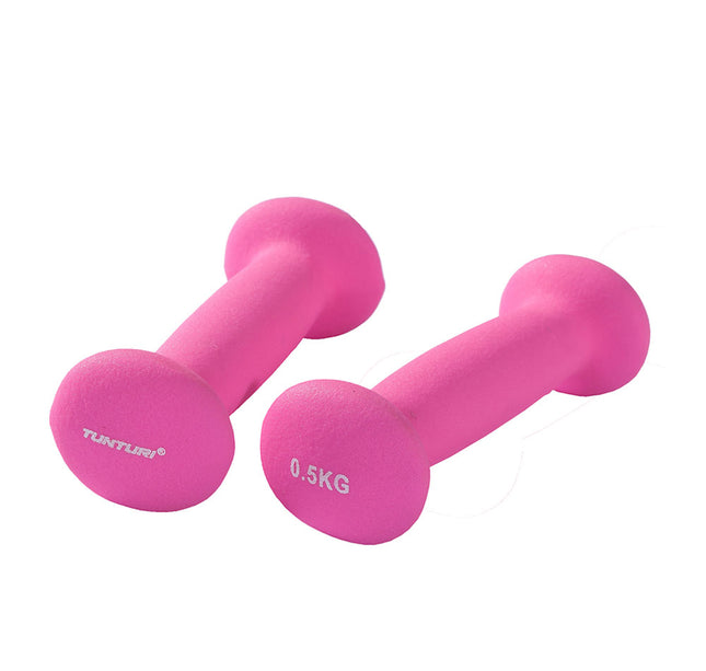 Käsipainot TUNTURI Neopreenikäsipainot 0,5kg, pinkki