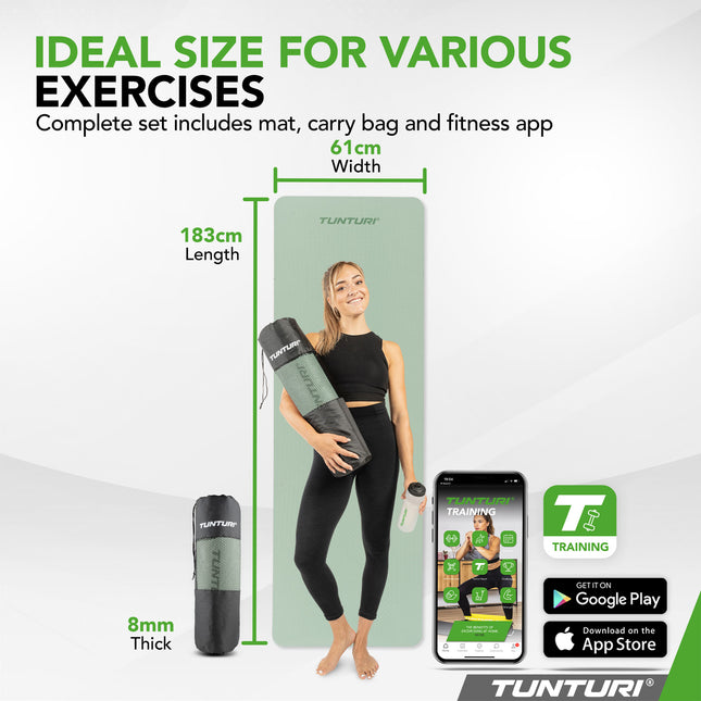 Joogamatto Tunturi Yogamat 8mm, Mint