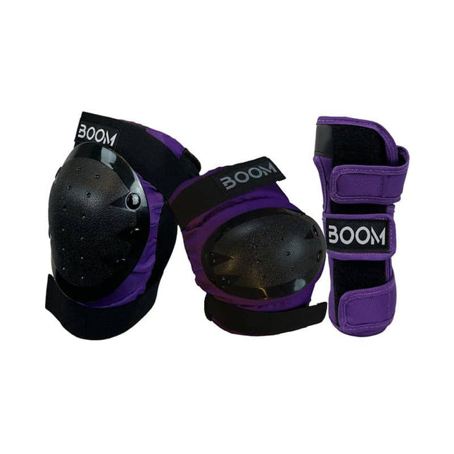 Suojat BOOM Classic Tripple Pad Set, violetti (M)