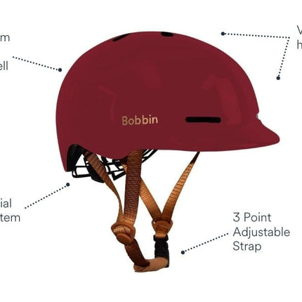 Kypärä BOBBIN METRIC, kiiltävä luumu M/L