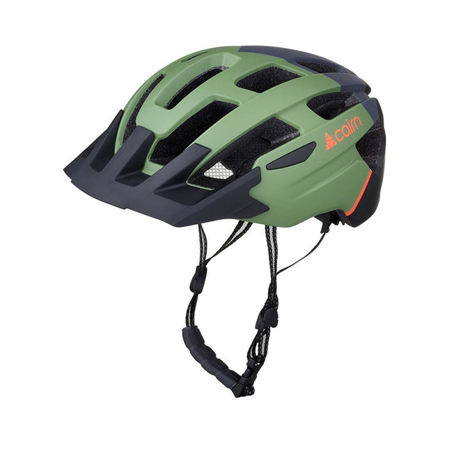 Kypärä CAIRN PRISM XTR II Matt Green Clay Musta, musta-vihreä-harmaa (M)