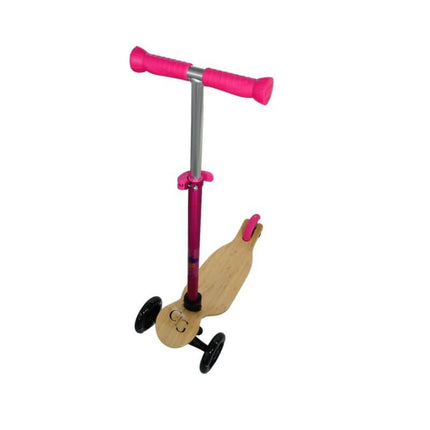 Lasten skootteri GreenGo Wood Kids Scooter Pink