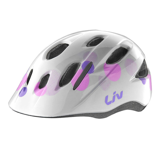 Lasten kypärä GIANT Musa, kiiltävä kuplavalkoinen