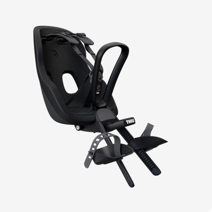 Lastenistuin Thule Yepp2 Mini Midnight Black, rungon kiinnitys edessä