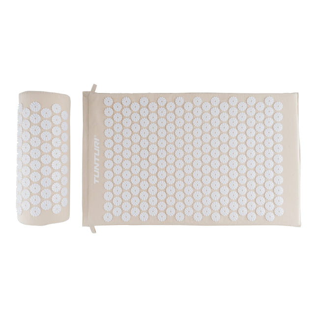 Pistehierontamatto ja tyyny Tunturi Acupressure Mat And Pillow, beige