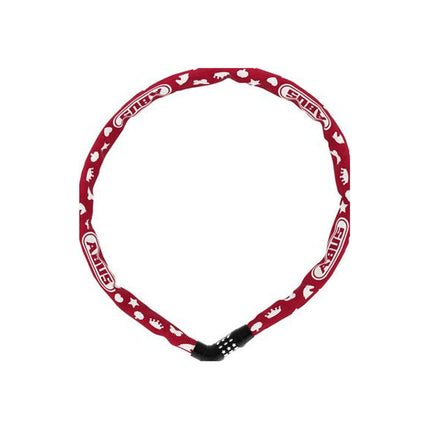 Pyörän lukko Abus Steel O Ketju punainen