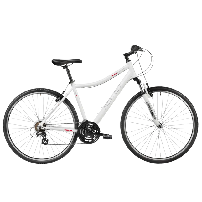 Naisten polkupyörä ROMET Orkan D, valkoinen-violetti (S)