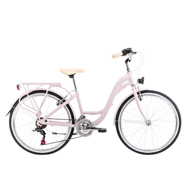 Tyttöjen pyörä ROMET Panda 1, violetti ja valkoinen