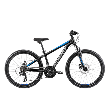 Lasten polkupyörä ROMET Rambler DIRT 24, musta-sininen