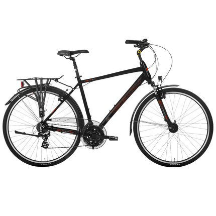 Miesten polkupyörä TABOU Kinetic 2.0 PLUS, 28" musta-oranssi (M)