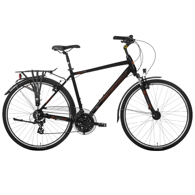 Miesten polkupyörä TABOU Kinetic 2.0 PLUS, 28" musta-oranssi (M)