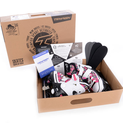 Lasten luistimet TEMPISH Rebel Ice T Girl Säädettävä luistimet, pinkki/musta (M)