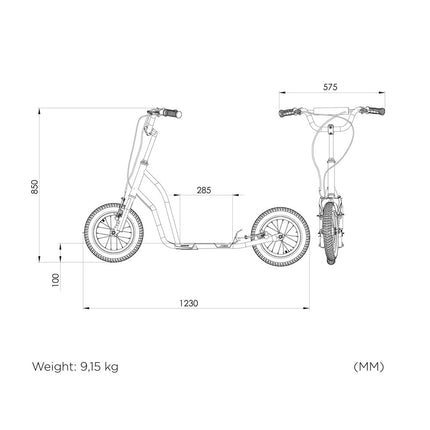 Skootteri STIGA Air Scooter 12", hopea